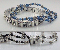 picture-Braille Alphabet Bracelet with Two Companions